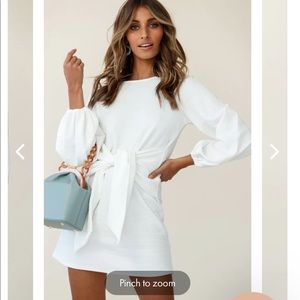 Selfie Leslie: Rapt Waist Tie Knit Dress Rose